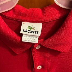 Men’s Lacoste Size 8 with crocodile logo
